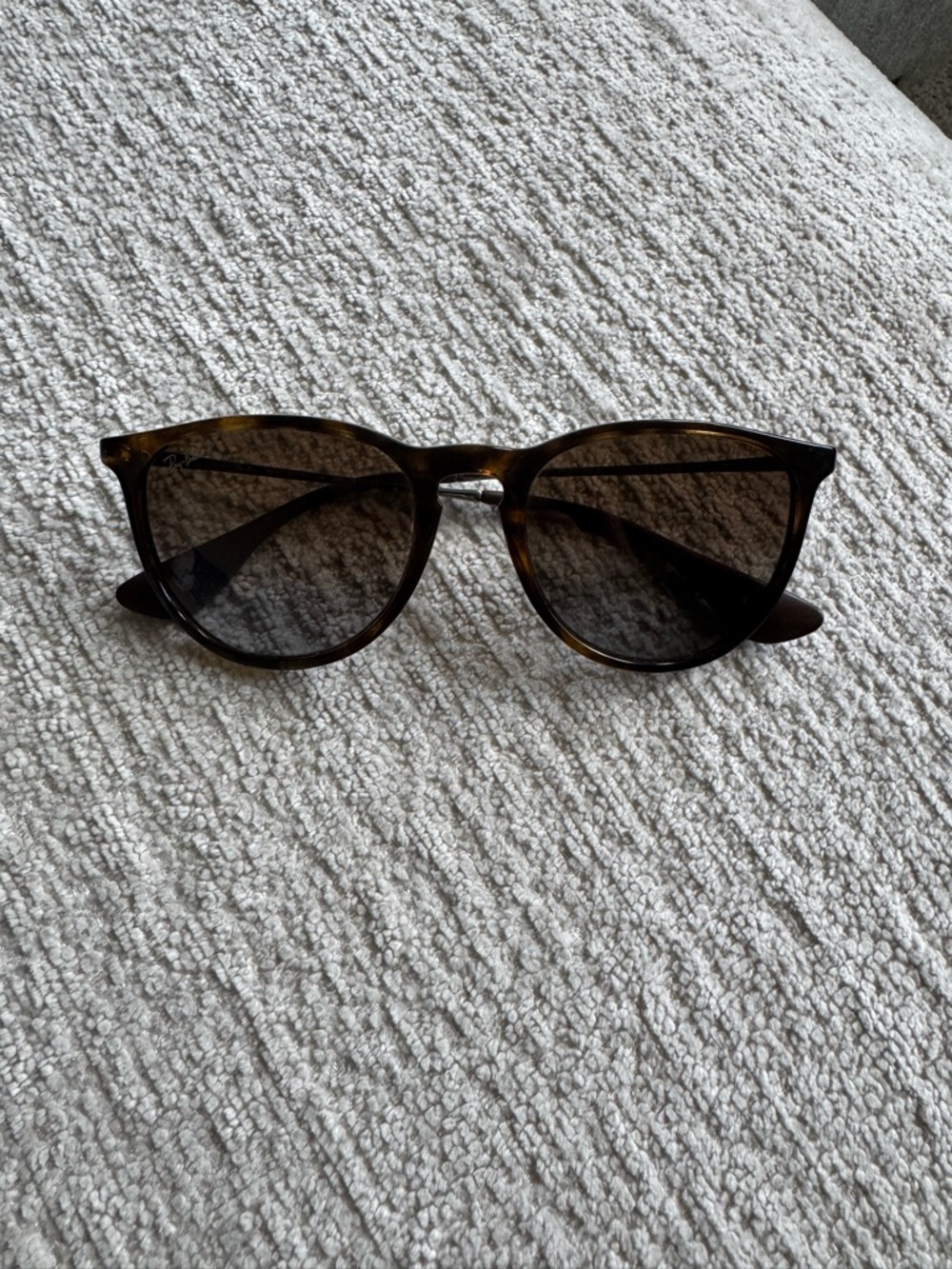 Rayban Erika Polarized Tortoiseshell Round Sunglasses - Dark Brown Lenses